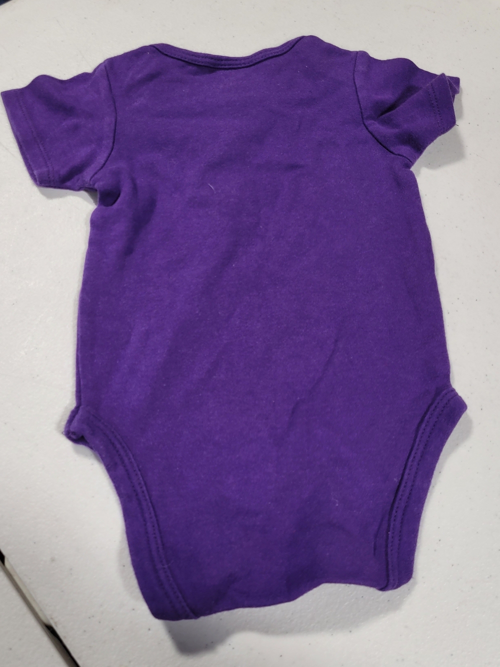 NFL Minnesota Vikings Purple Baby Bodysuit with Gold & White Logo - Picture 3 of 3